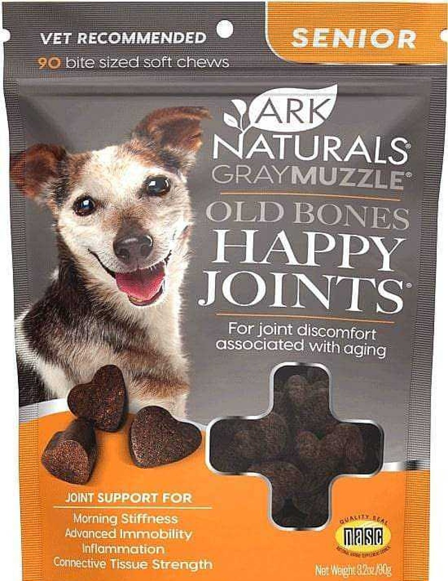 Dog Ark Naturals Soft & Chewy Treats | Ark Naturals Gray Muzzle Old Dogs! Happy Joints! Dog Treats