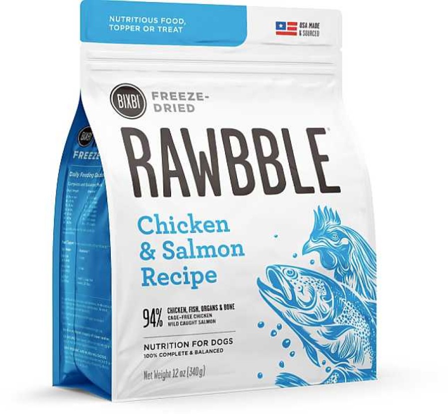 Dog Bixbi Raw Food | Bixbi Rawbble Freeze-Dried Salmon & Chicken Recipe Dog Food