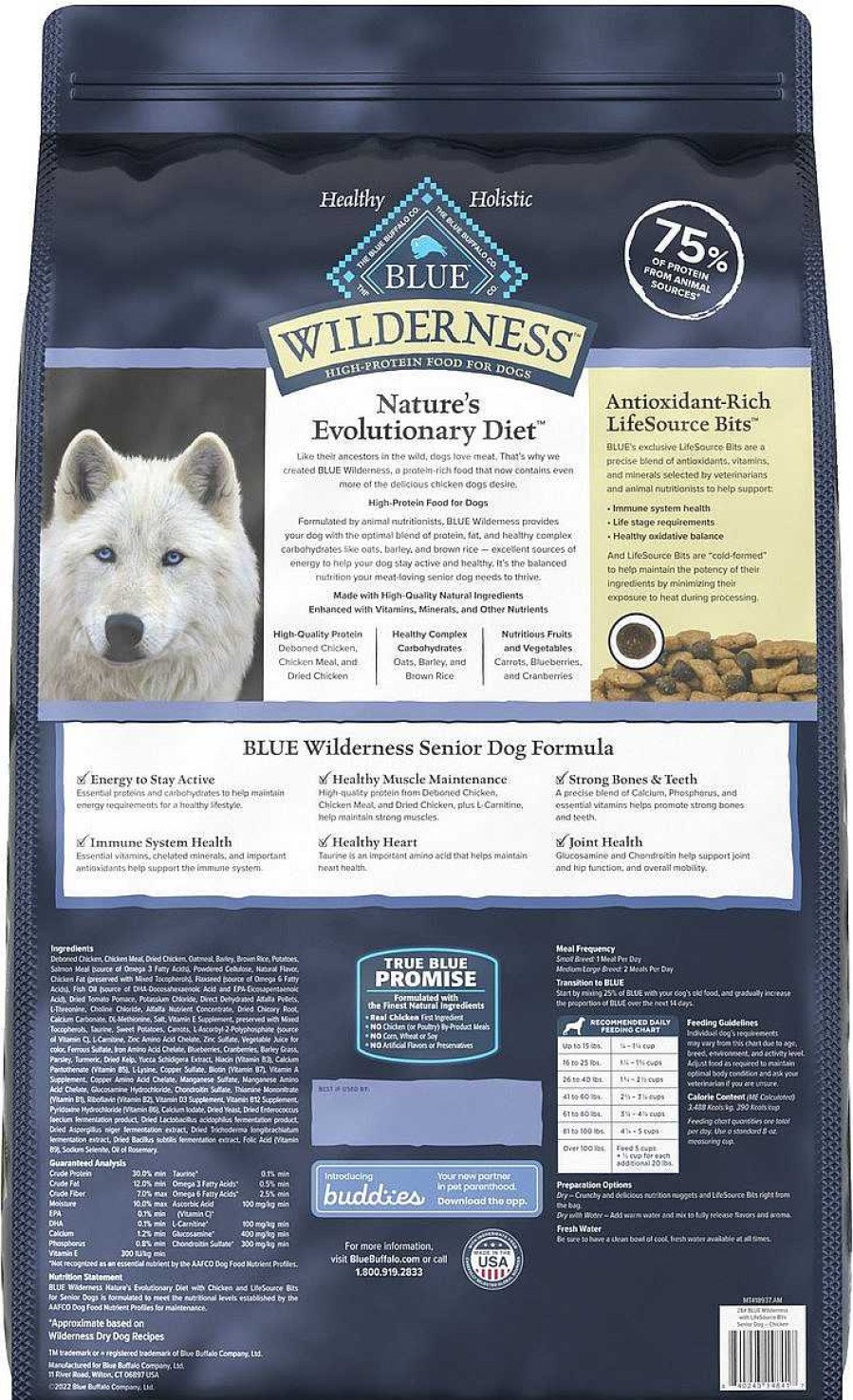 Dog Blue Buffalo Senior Food | Blue Buffalo Wilderness Wholesome Grains Senior Chicken Recipe Dry Dog Food