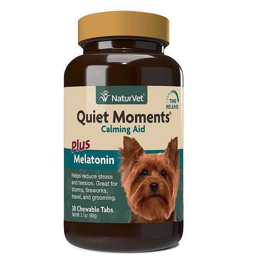 Dog NaturVet Calming | Naturvet Quiet Moments Plus Melatonin Time Release Chewable Tablets For Dogs