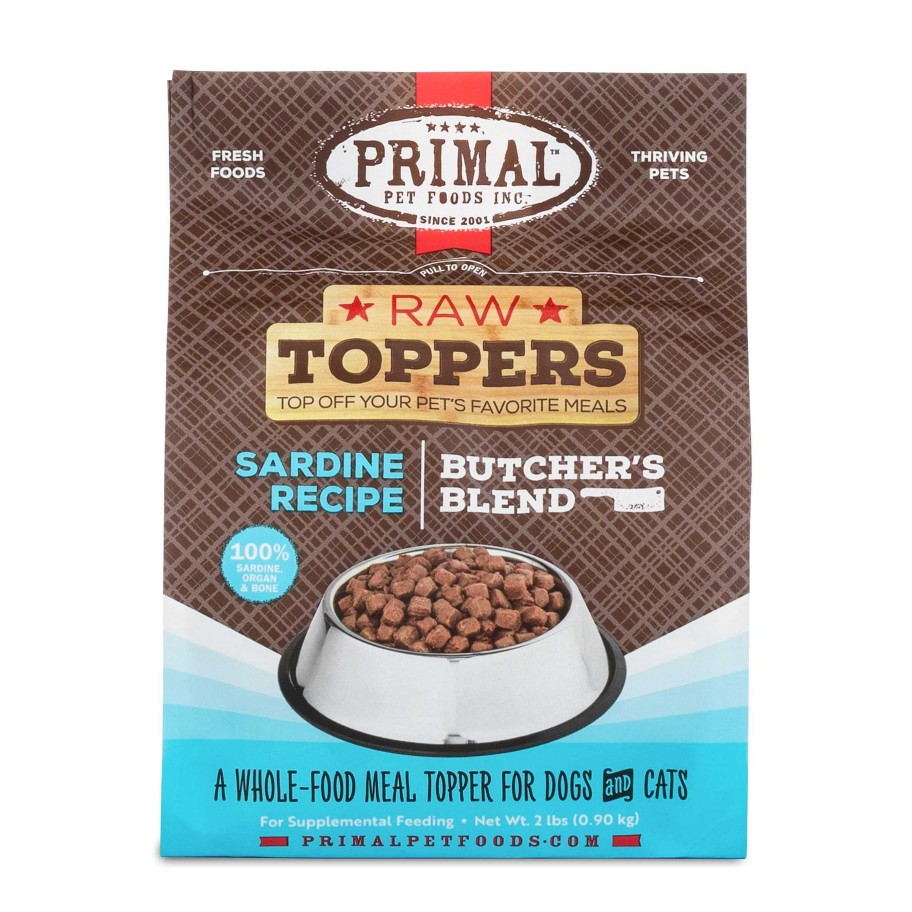 Dog Primal Pet Foods Grain-Free Food | Primal Sardine Butcher'S Blend Raw Frozen Topper