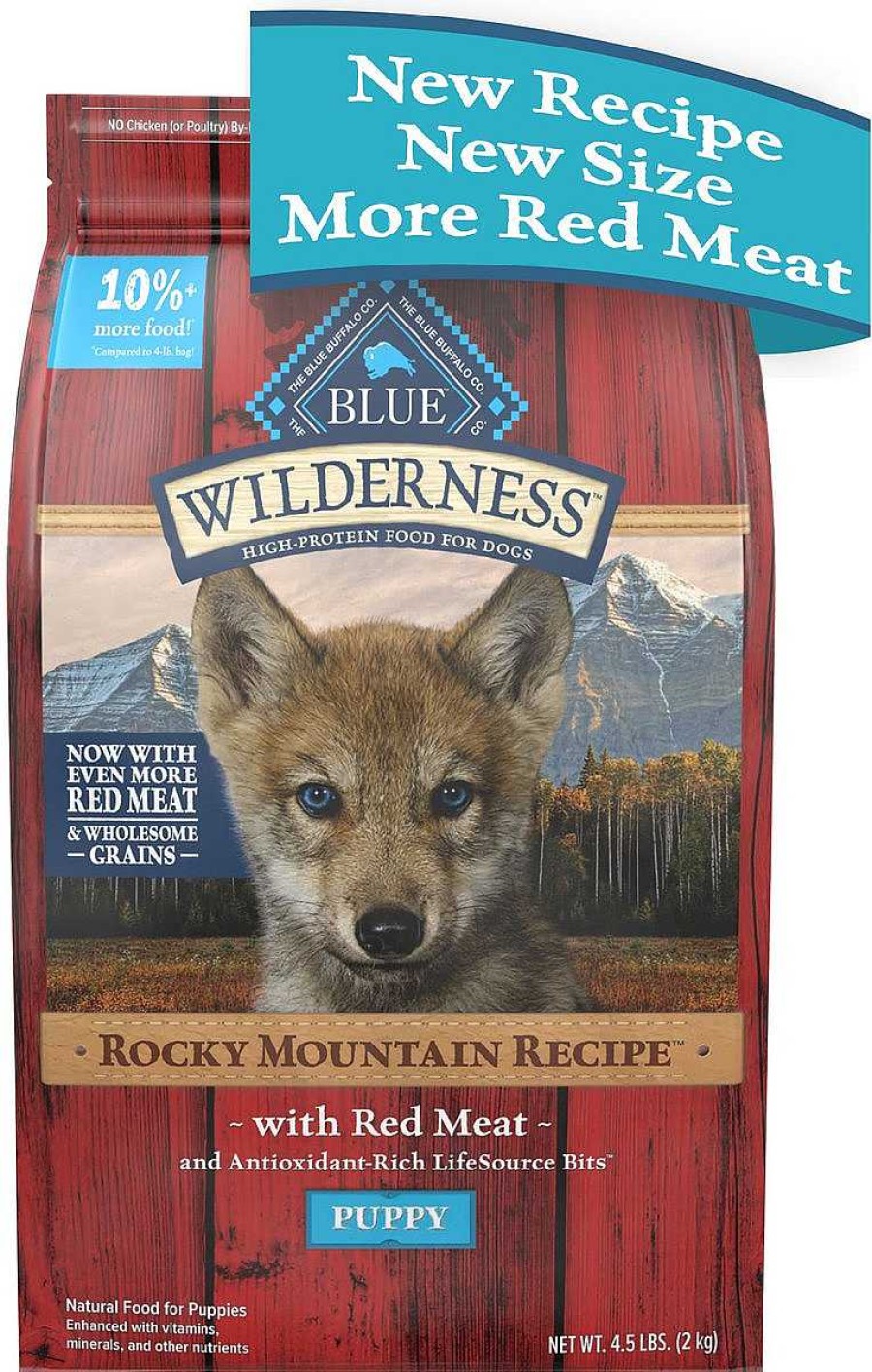 Dog Blue Buffalo Puppy Food | Blue Buffalo Wilderness Wholesome Grains Puppy Rocky Mountain Red Meat Recipe Dry Dog Food