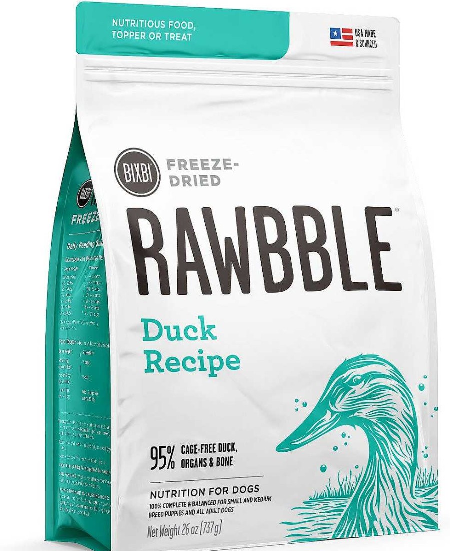 Dog Bixbi Raw Food | Bixbi Rawbble Freeze-Dried Duck Recipe Dog Food