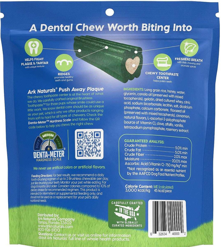 Dog Ark Naturals Dental Treats | Ark Naturals Brushless Toothpaste Dental Chews For Small Dogs