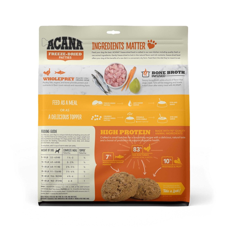 Dog ACANA Freeze-Dried Food | Acana Freeze-Dried Food Free-Run Turkey Recipe Patties For Dogs