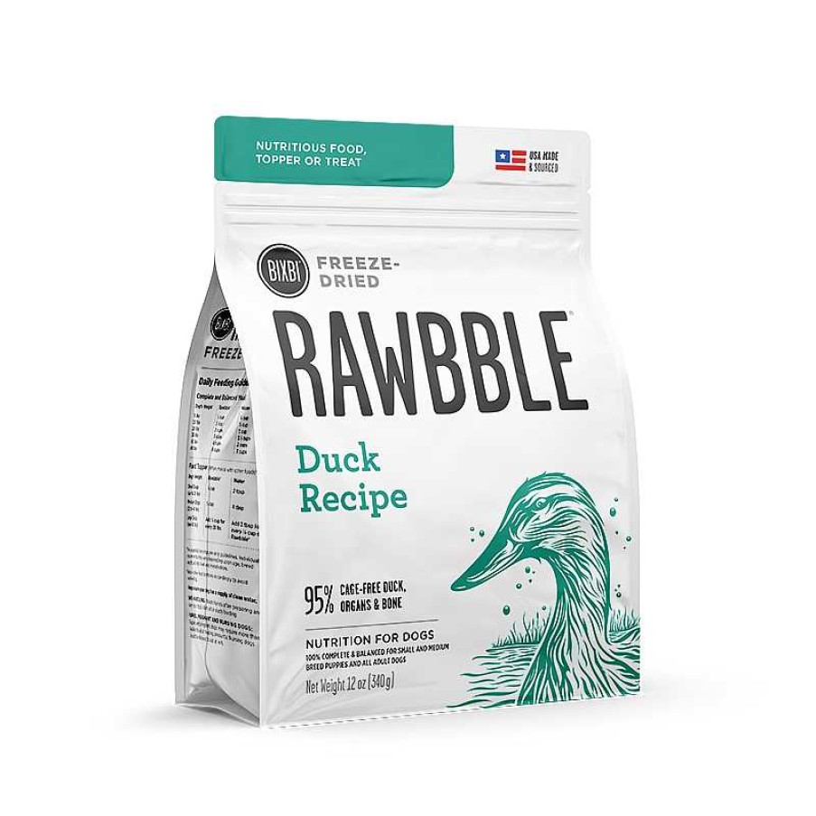 Dog Bixbi Raw Food | Bixbi Rawbble Freeze-Dried Duck Recipe Dog Food