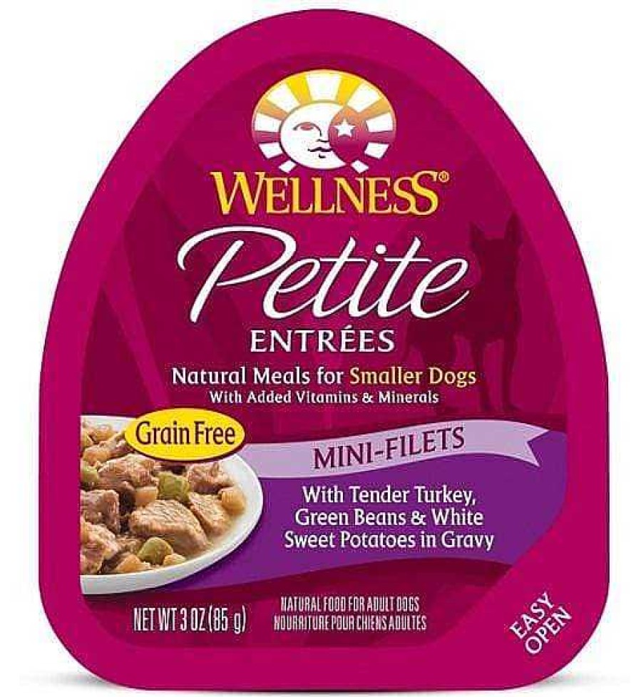 Dog Wellness Wet Food | Wellness Petite Entrees Mini-Filets Grain Free Tender Turkey Recipe Wet Dog Food