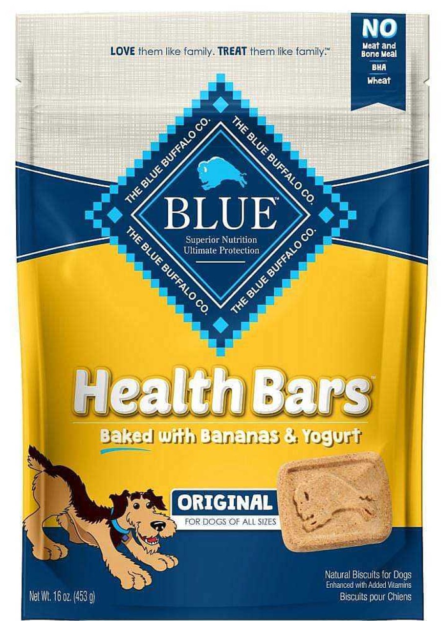 Dog Blue Buffalo Biscuits & Cookies | Blue Health Bars Baked With Banana & Yogurt Dog Treats