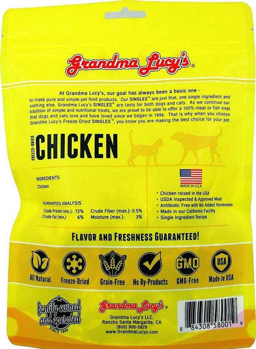 Dog Grandma Lucy's Freeze-Dried Treats | Grandma Lucy'S Singles Freeze Dried Chicken Single Ingredient Pet Treats