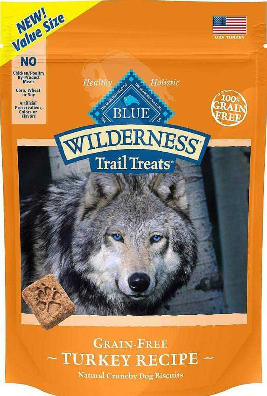 Dog Blue Buffalo Biscuits & Cookies | Blue Buffalo Wilderness Trail Grain Free Turkey Dog Treats