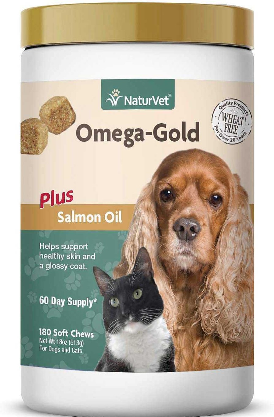 Dog NaturVet Skin Care | Naturvet Omega Gold Plus Salmon Oil Soft Chew For Dogs