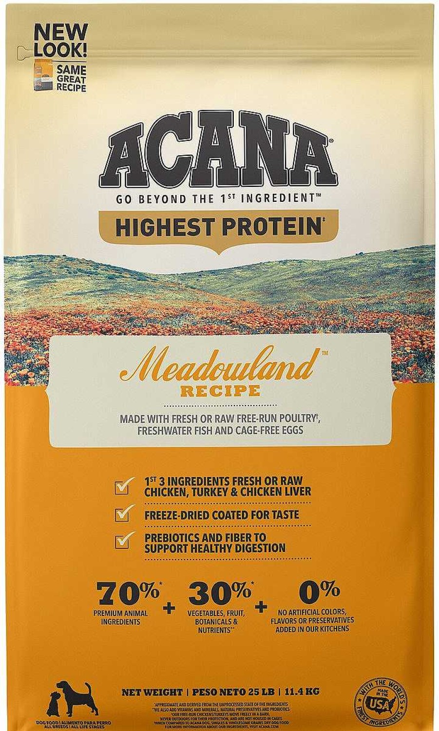 Dog ACANA Dry Food | Acana Regionals Meadowland Formula Grain Free Dry Dog Food