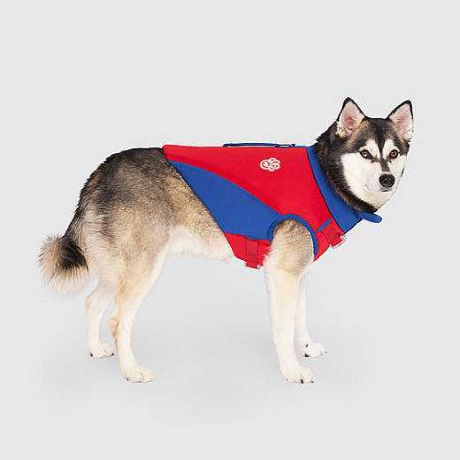 Dog Canada Pooch Apparel | Canada Pooch High Tide Life Jacket In Red/Blue For Dogs