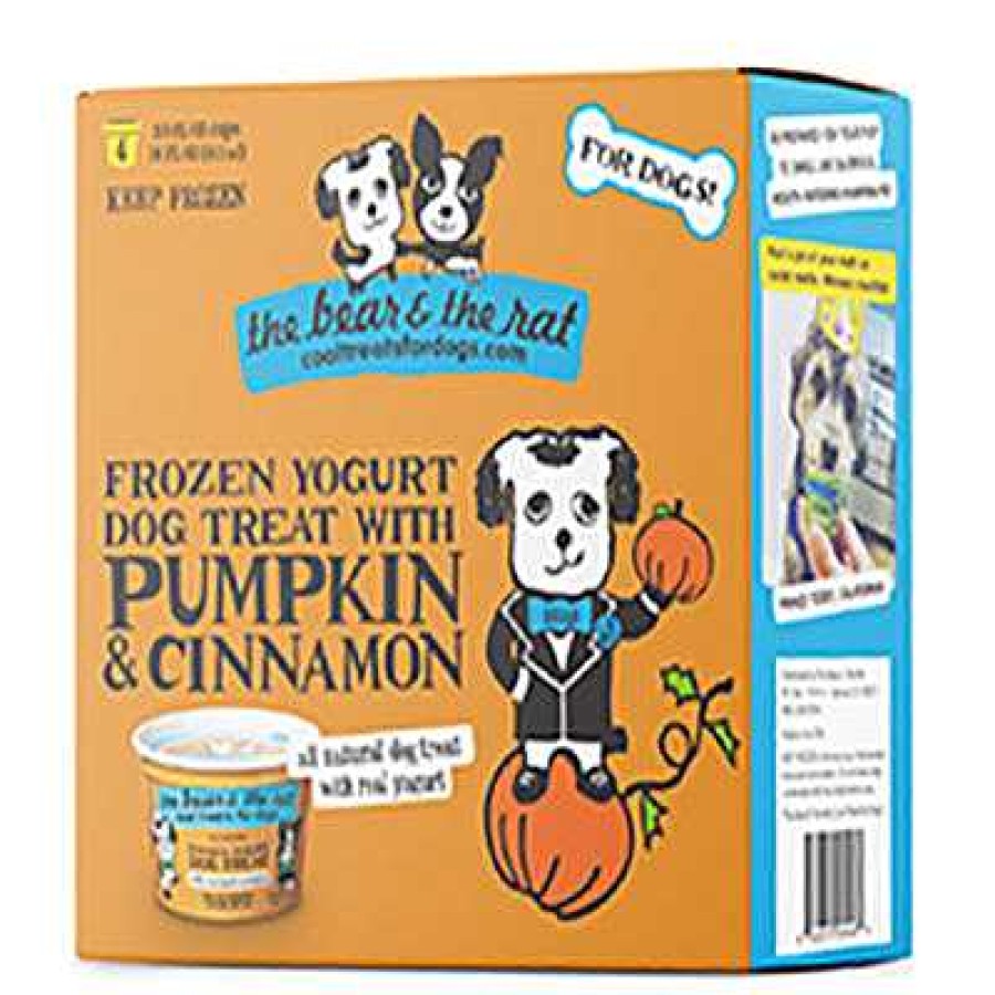 Dog The Bear & The Rat Fresh-Frozen Treats | The Bear & The Rat Frozen Yogurt Dog Treat With Real Pumpkin