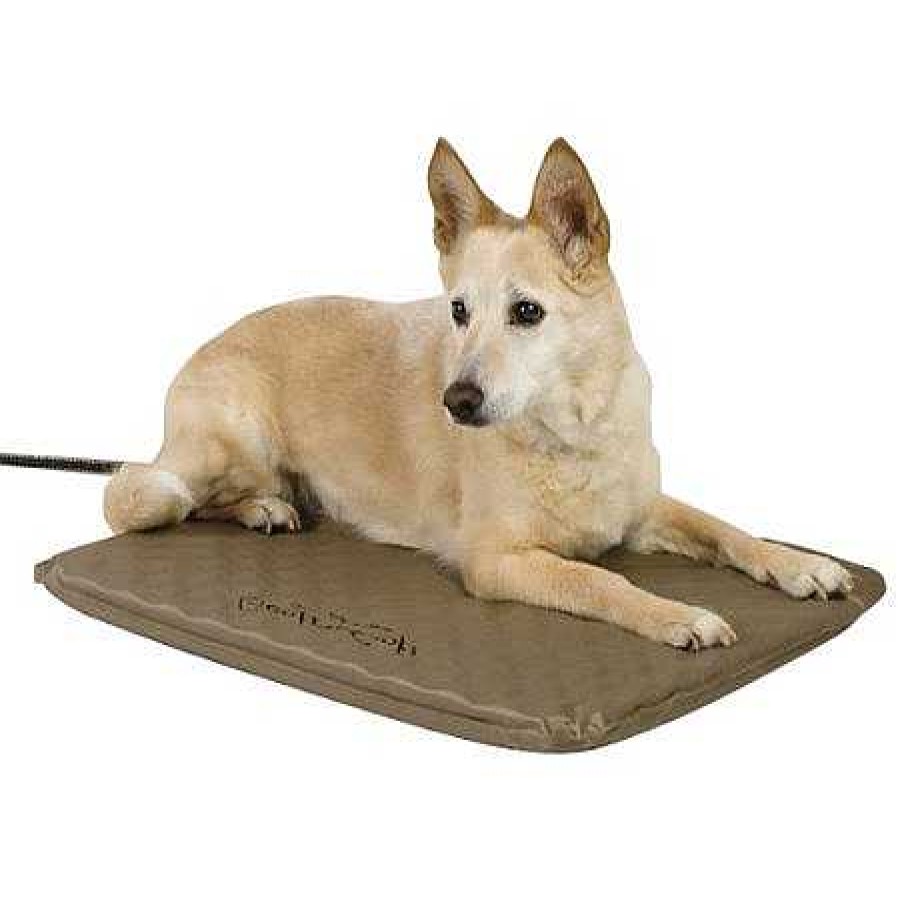 Dog K&H Pet Products Beds, Blankets & Furniture | K&H Pet Products 40 Watt Orthopedic Outdoor Heated Bed - Tan