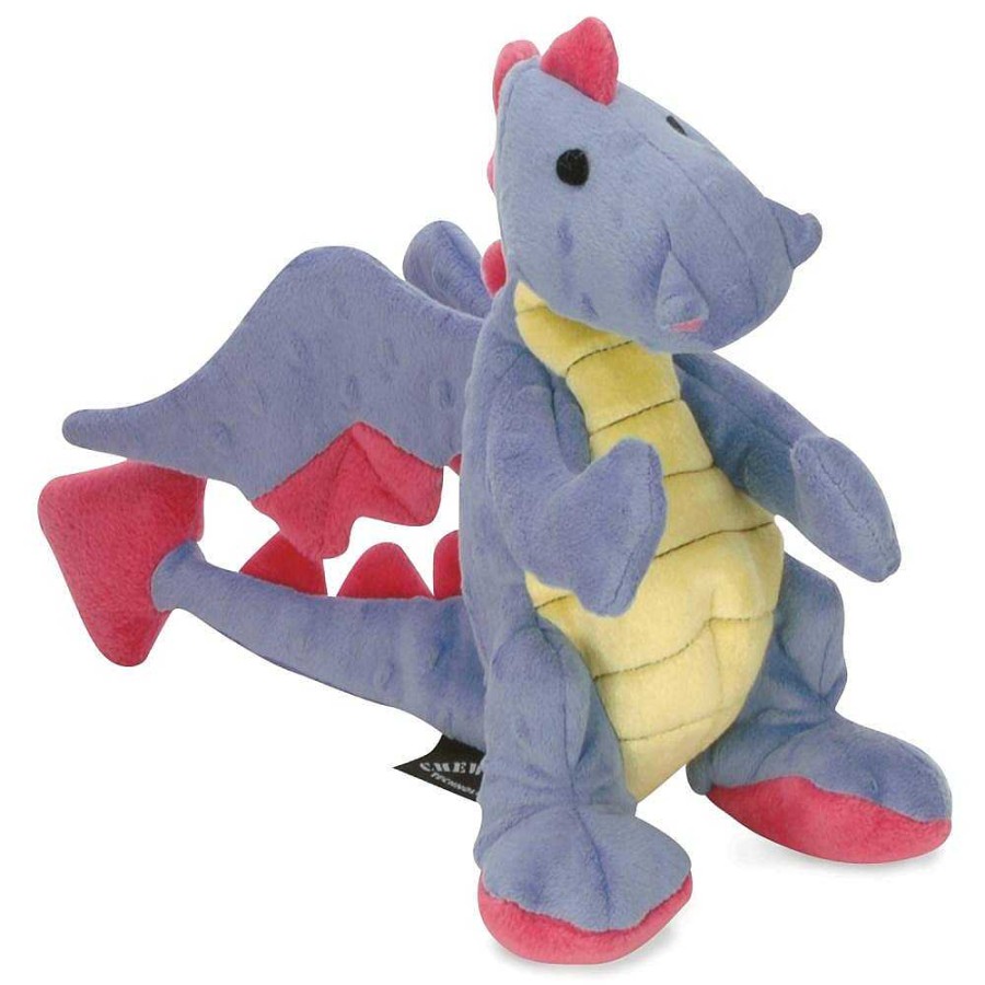 Dog Go Dog Toss & Rope Toys | Go Dog Periwinkle Dragon With Chew Guard Technology Dog Chew Toy