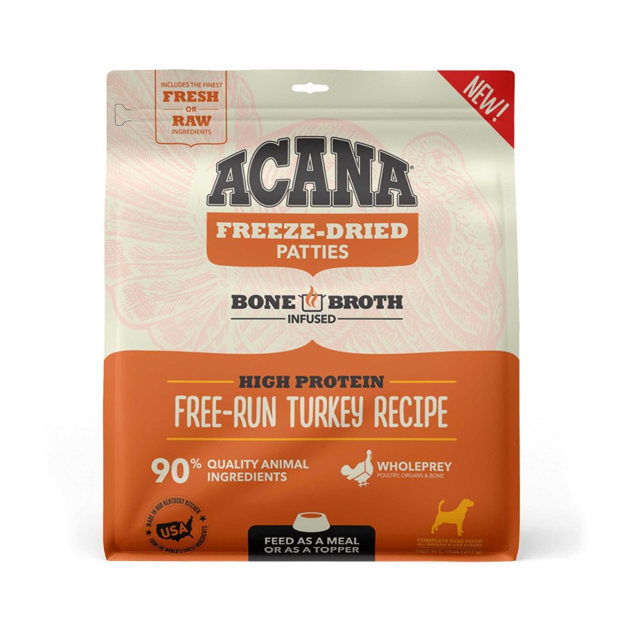 Dog ACANA Raw Food | Acana Freeze-Dried Food Free-Run Turkey Recipe Patties For Dogs