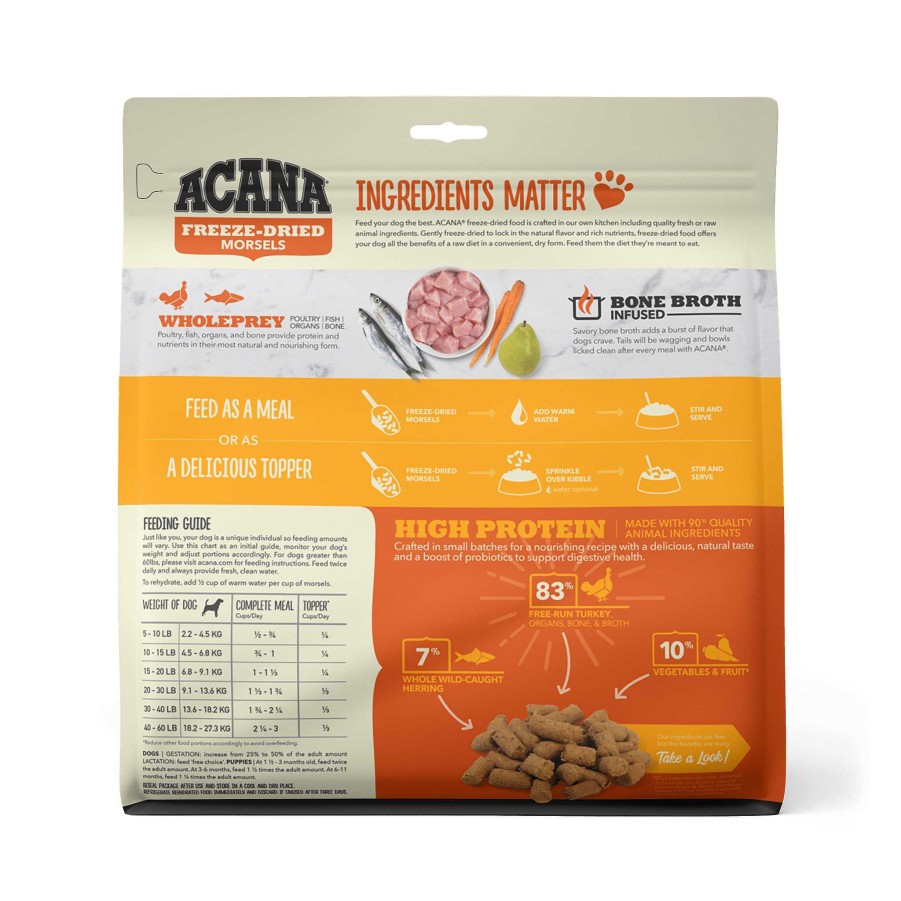 Dog ACANA Freeze-Dried Food | Acana Freeze-Dried Food Free-Run Turkey Recipe Morsels For Dogs