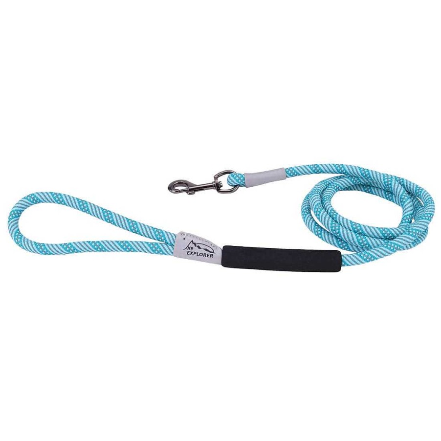 Dog Coastal Pet Products Leashes, Collars & Harnesses | Coastal Pet Products K9 Explorer Brights Reflective Braided Rope Snap Leash In Ocean