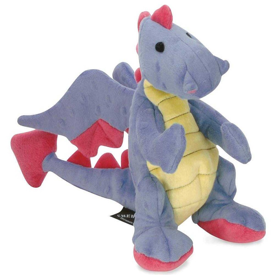 Dog Go Dog Chew Toys | Go Dog Periwinkle Dragon With Chew Guard Technology Dog Chew Toy