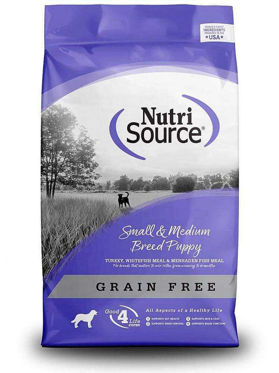 Dog NutriSource Grain-Free Food | Nutrisource Grain Free Small & Medium Breed Puppy Recipe Dry Dog Food