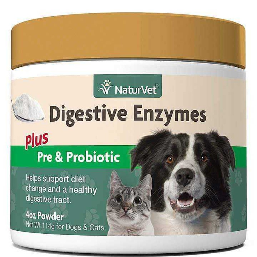 Dog NaturVet Digestion | Naturvet Digestive Enzymes Powder Plus Pre & Probiotics For Dogs And Cats