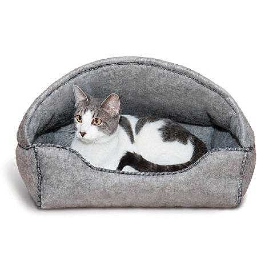 Dog K&H Pet Products Beds, Blankets & Furniture | K&H Pet Products Amazin Kitty Hooded Lounger - Gray