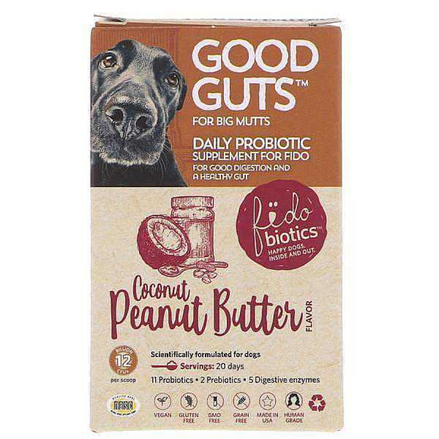 Dog Fidobiotics Digestion | Fidobiotics Good Guts For Big Mutts - Human Grade Probiotic Powder For Dogs