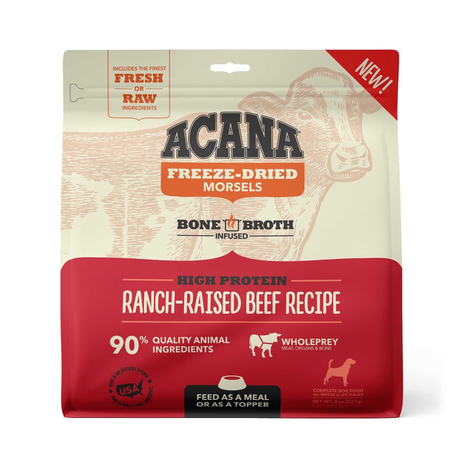 Dog ACANA Grain-Free Food | Acana Freeze-Dried Food Ranch-Raised Beef Recipe Morsels For Dogs