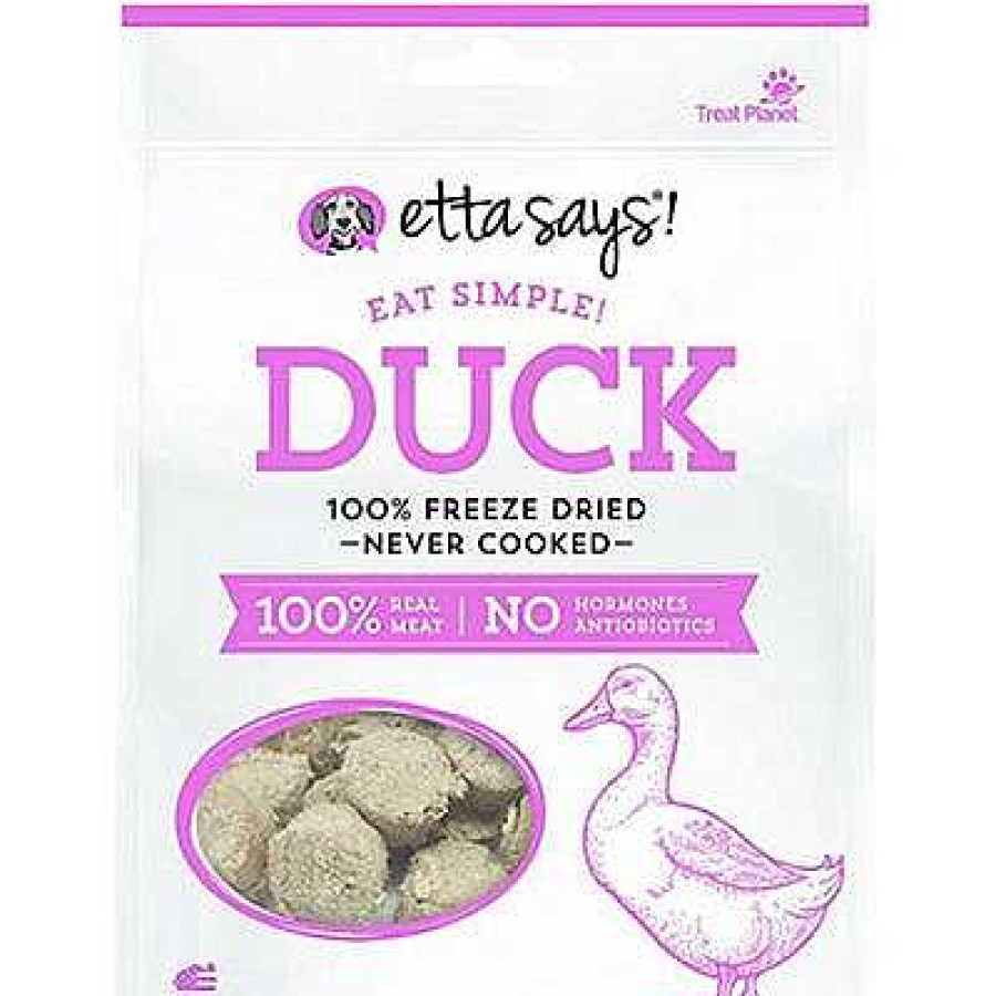 Dog Etta Says Freeze-Dried Treats | Etta Says Eat Simple! Duck Freeze-Dried Raw Dog Treats