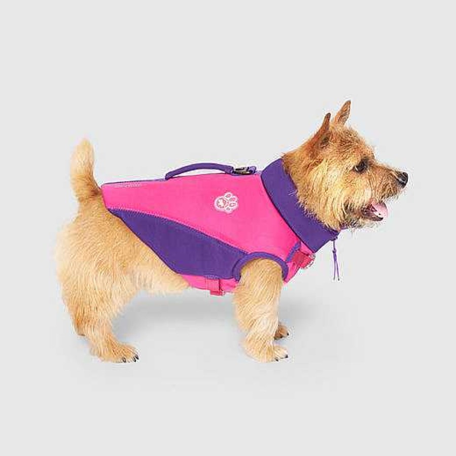 Dog Canada Pooch Apparel | Canada Pooch High Tide Life Jacket In Pink/Purple For Dogs