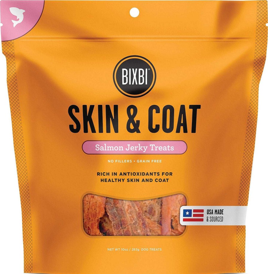 Dog Bixbi Jerky Treats | Bixbi Skin & Coat Salmon Jerky Treats