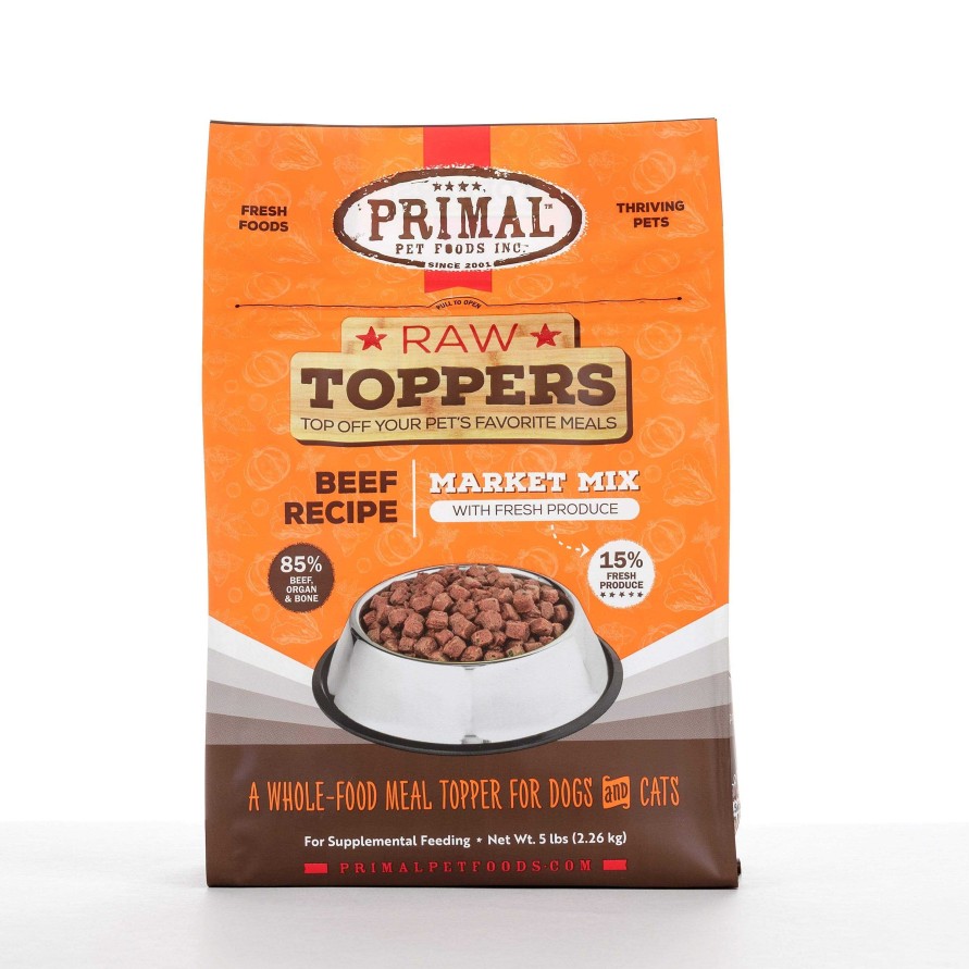 Dog Primal Pet Foods Grain-Free Food | Primal Beef Market Mix Raw Frozen Topper