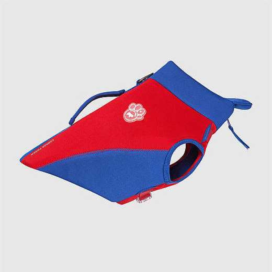 Dog Canada Pooch Apparel | Canada Pooch High Tide Life Jacket In Red/Blue For Dogs