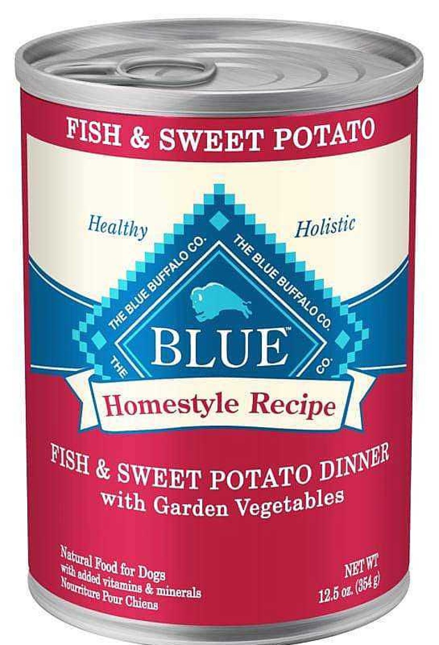 Dog Blue Buffalo Wet Food | Blue Buffalo Homestyle Recipe Fish & Sweet Potato Dinner With Garden Vegetables Canned Dog Food