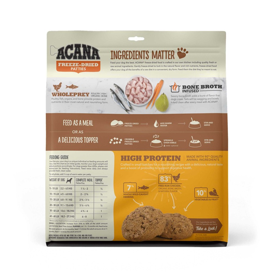 Dog ACANA Raw Food | Acana Freeze-Dried Food Free-Run Chicken Recipe Patties For Dogs