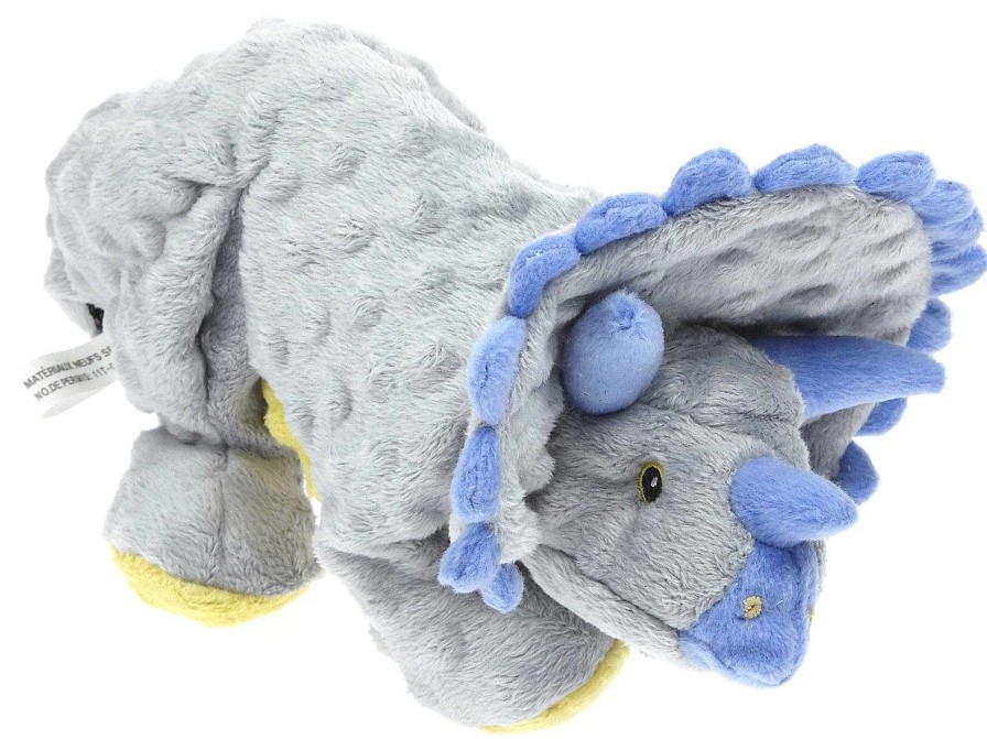 Dog Go Dog Chew Toys | Go Dog Frills The Grey Triceratops Dog Chew Toy