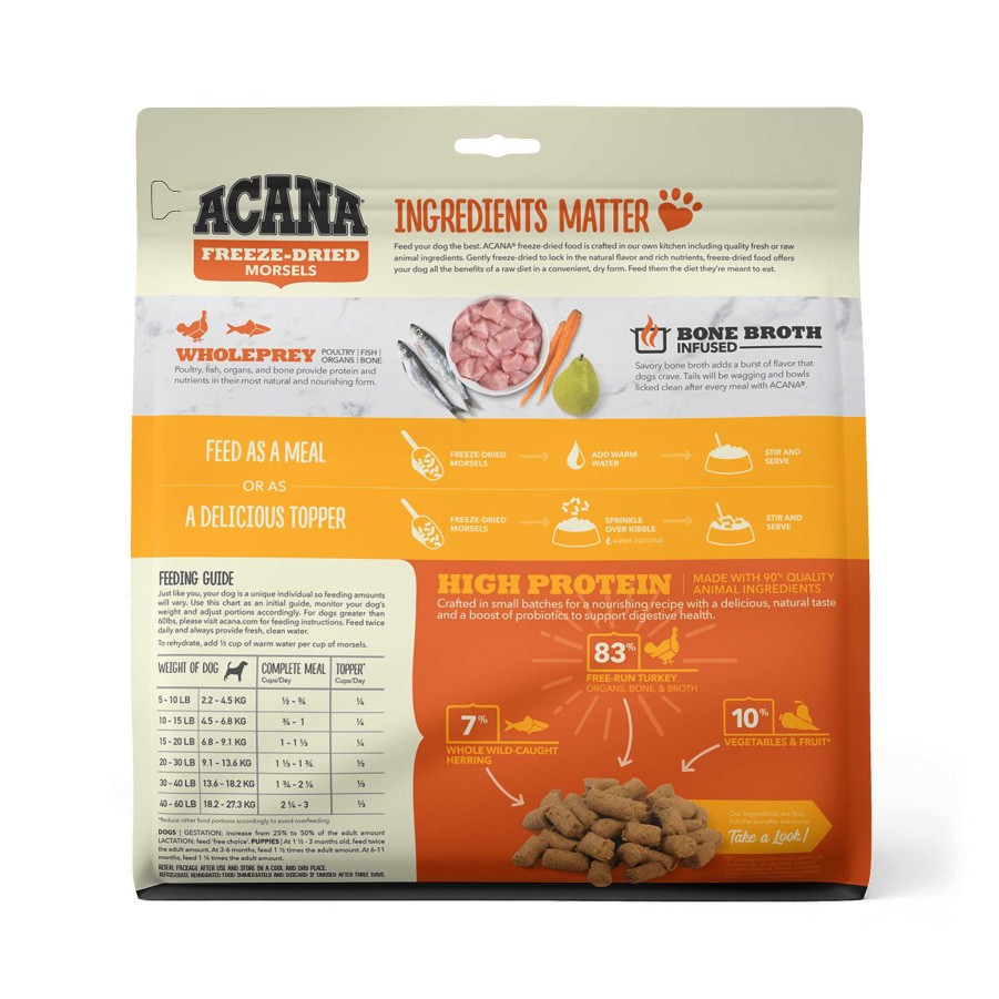 Dog ACANA Grain-Free Food | Acana Freeze-Dried Food Free-Run Turkey Recipe Morsels For Dogs