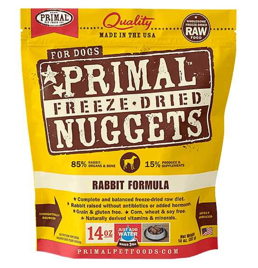 Dog Primal Pet Foods Grain-Free Food | Primal Freeze Dried Nuggets Grain Free Rabbit Formula Dog Food