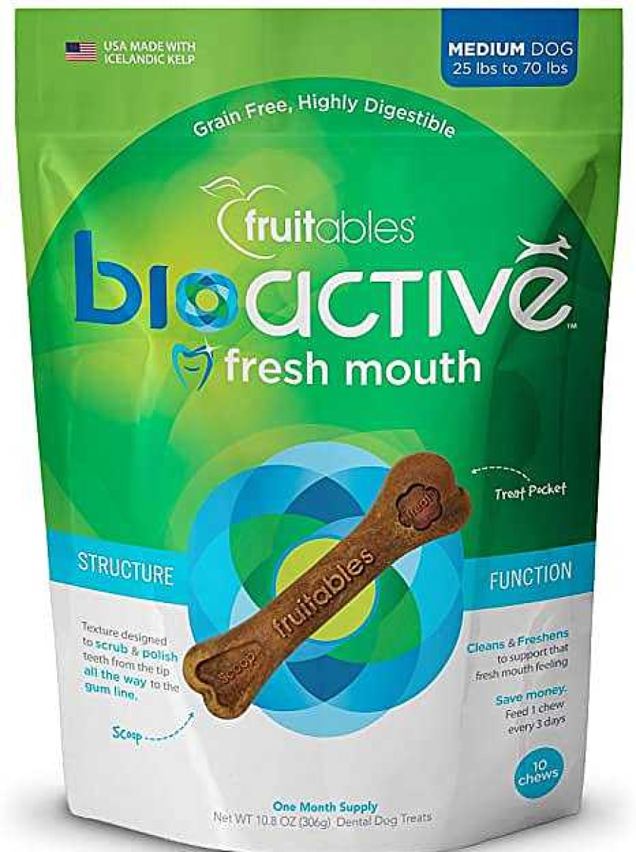 Dog Fruitables Dental Treats | Fruitables Bioactive Fresh Mouth Grain Free Dental Chews For Dogs