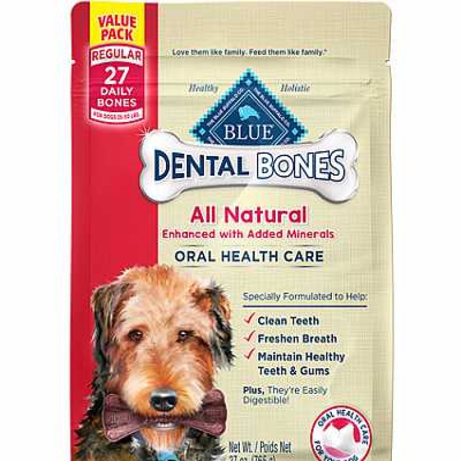 Dog Blue Buffalo Dental Treats | Blue Buffalo Blue All Natural Dental Bones Dog Treats