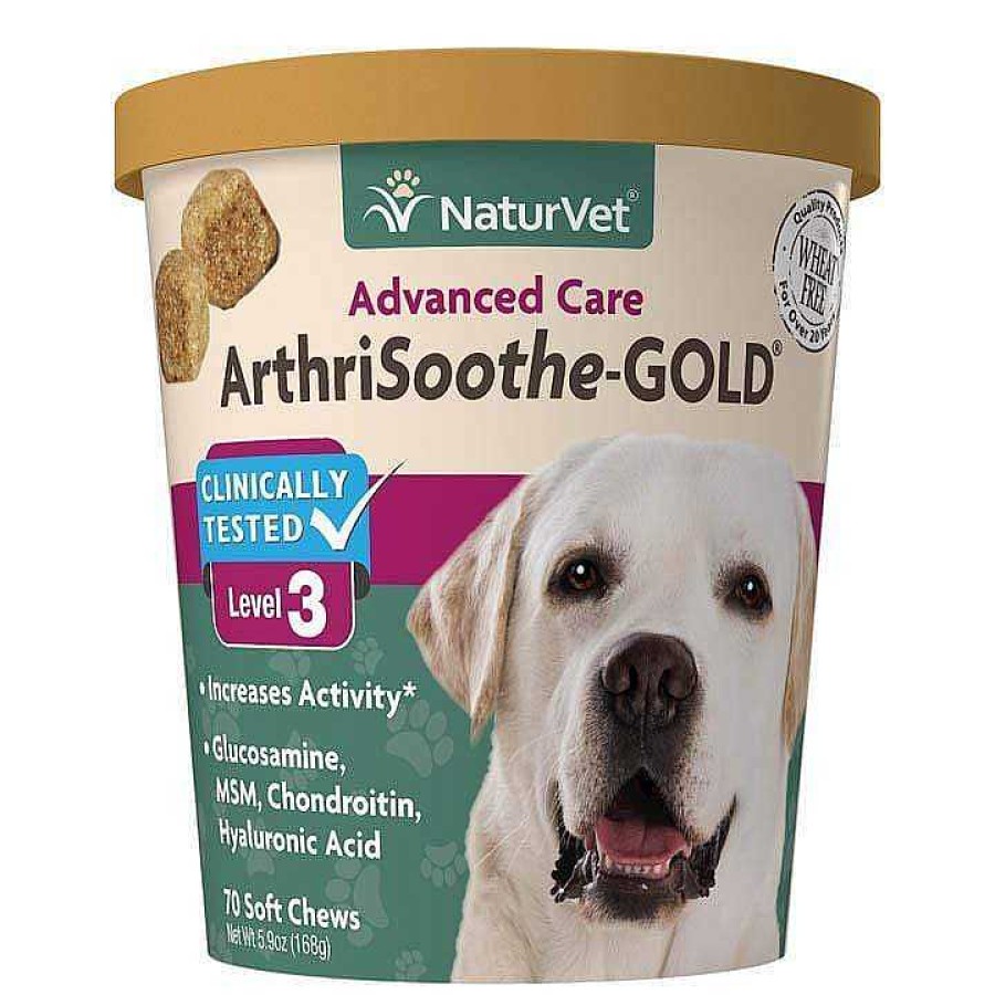 Dog NaturVet Joint Care | Naturvet Arthrisoothe-Gold Level 3 Advanced Care Soft Chews For Dogs