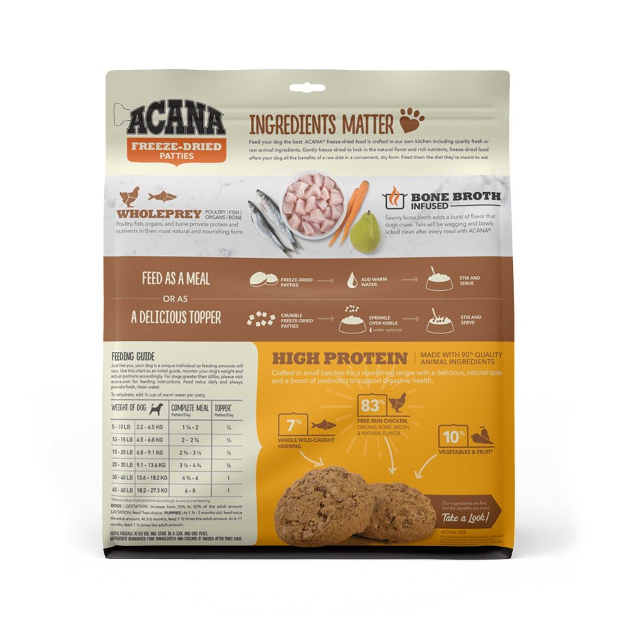 Dog ACANA Grain-Free Food | Acana Freeze-Dried Food Free-Run Chicken Recipe Patties For Dogs