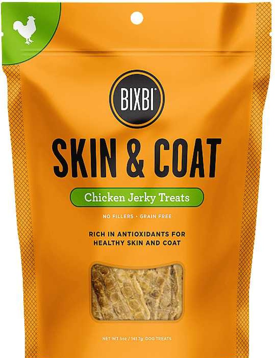 Dog Bixbi Jerky Treats | Bixbi Skin & Coat Chicken Breast Jerky Dog Treats