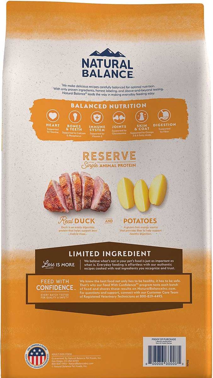 Dog Natural Balance Dry Food | Natural Balance Limited Ingredient Reserve Grain-Free Duck & Potato Recipe Dry Dog Food