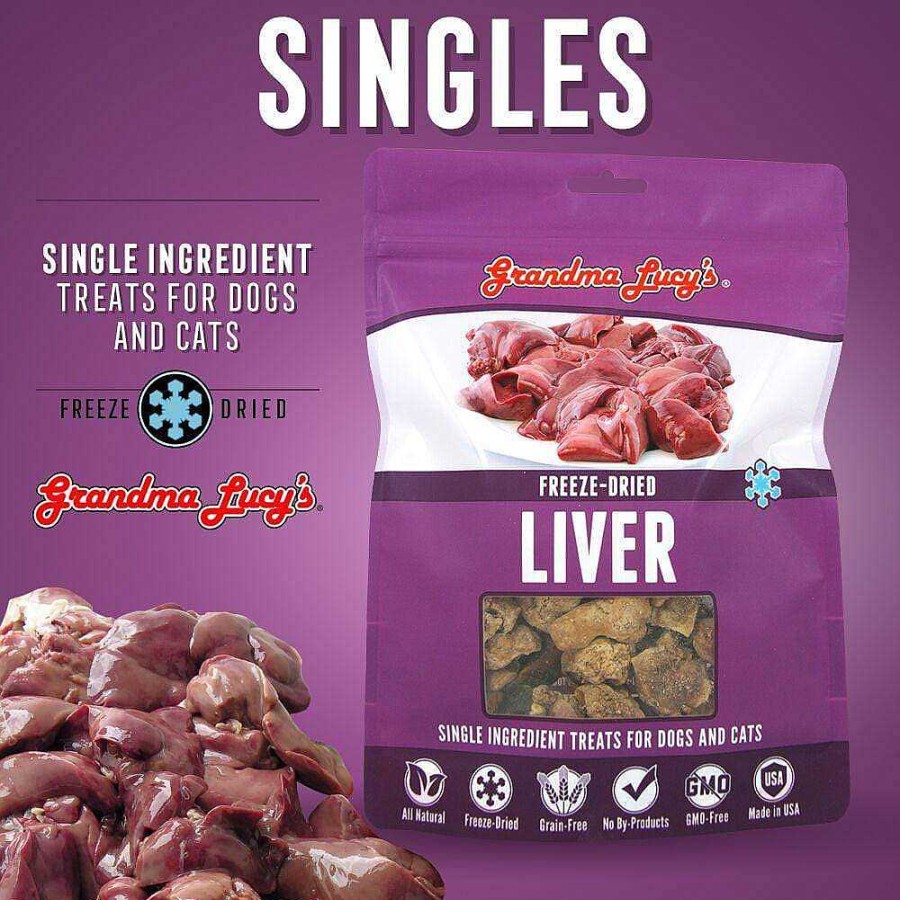 Dog Grandma Lucy's Freeze-Dried Treats | Grandma Lucy'S Singles Freeze Dried Liver Single Ingredient Pet Treats