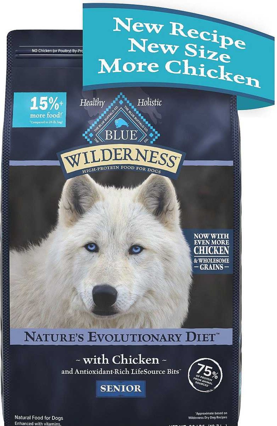 Dog Blue Buffalo Senior Food | Blue Buffalo Wilderness Wholesome Grains Senior Chicken Recipe Dry Dog Food