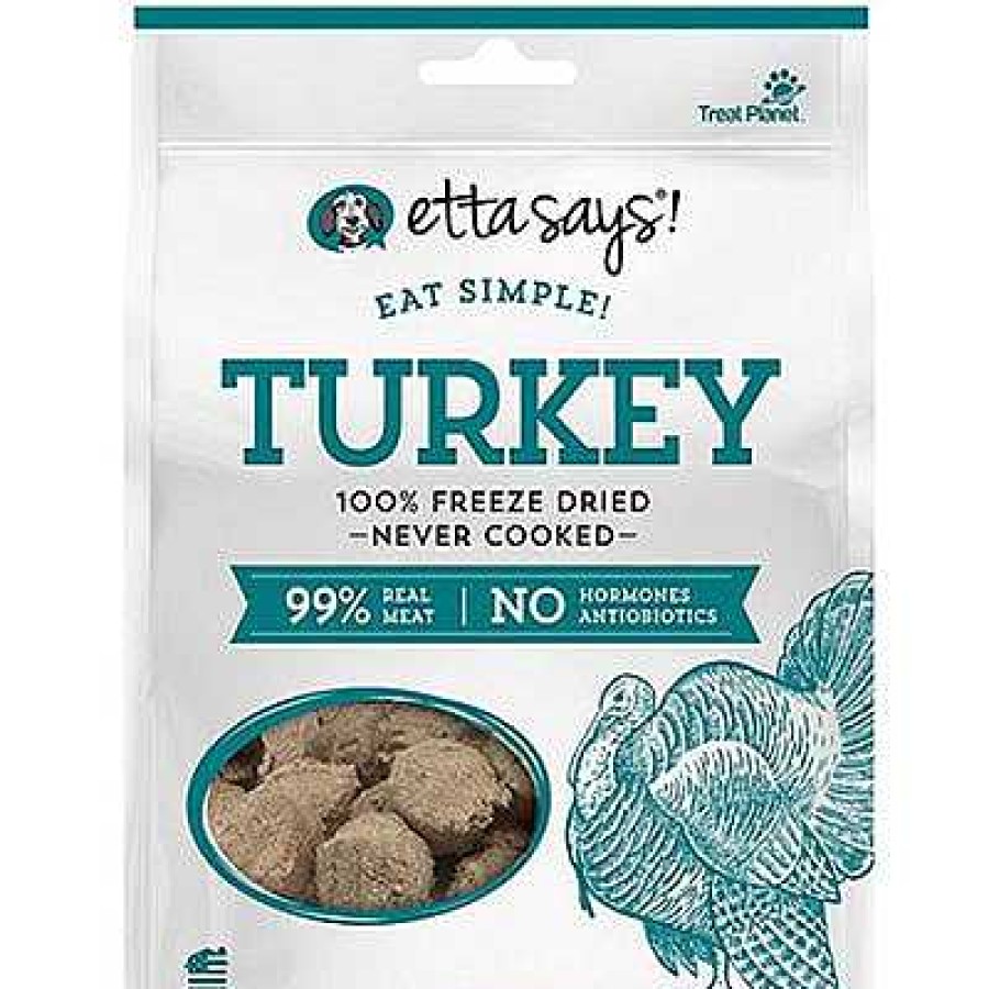 Dog Etta Says Freeze-Dried Treats | Etta Says Eat Simple! Turkey Freeze-Dried Raw Dog Treats