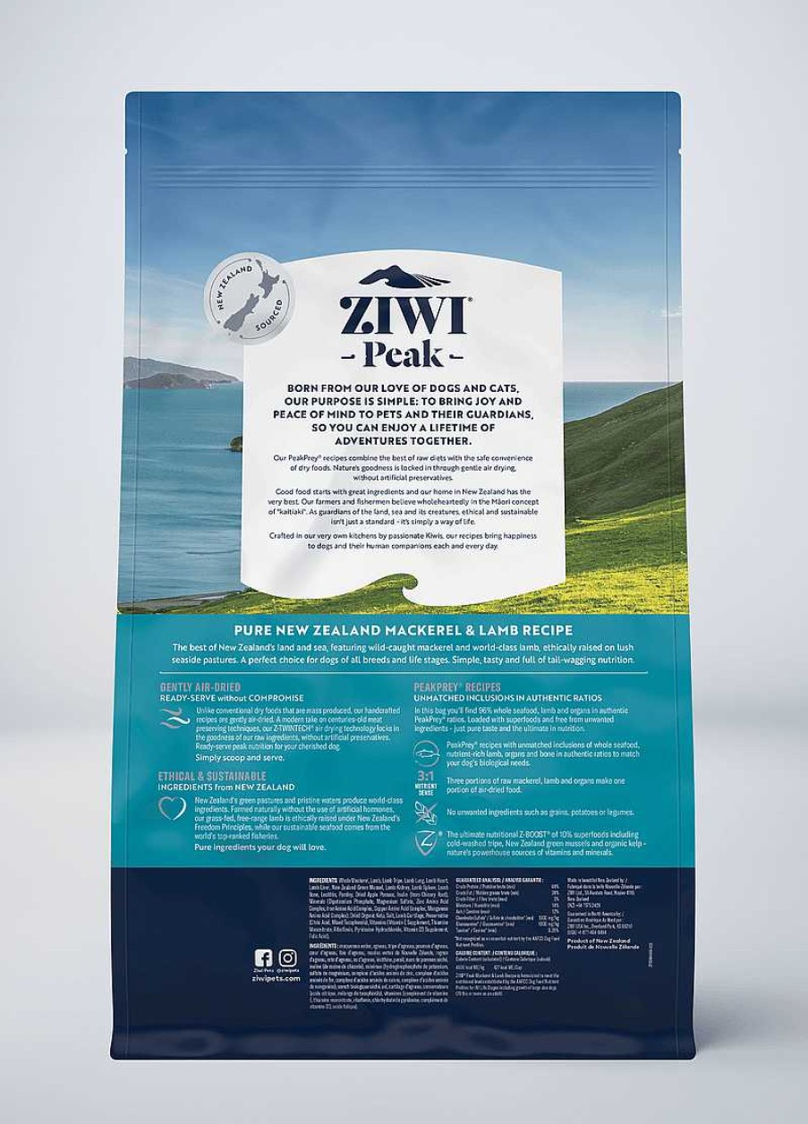 Dog ZiwiPeak Air-Dried Food | Ziwipeak Grain Free Air-Dried Mackerel And Lamb Dry Dog Food