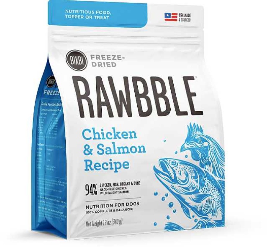 Dog Bixbi Freeze-Dried Food | Bixbi Rawbble Freeze-Dried Salmon & Chicken Recipe Dog Food